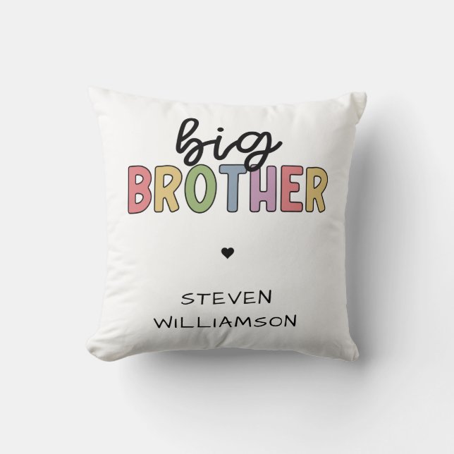 Personlig för anpassad namnstorebror i cute kudde (Framsida)