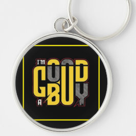 Personlig för anpassadets nyckelledja - design och rund silverfärgad nyckelring