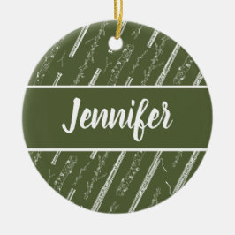 Personlig för Anpassningsbar av Basson Player Musi Julgransprydnad Keramik