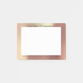 Personlig för Anpassningsbar av Copper Ro Office G Post-it Block
