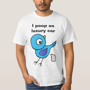Personlig för Anpassningsbar av populär Bird Poop T Shirt