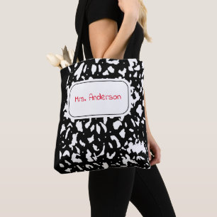 Personlig för anteckningsbok med märkbar sammansät tygkasse