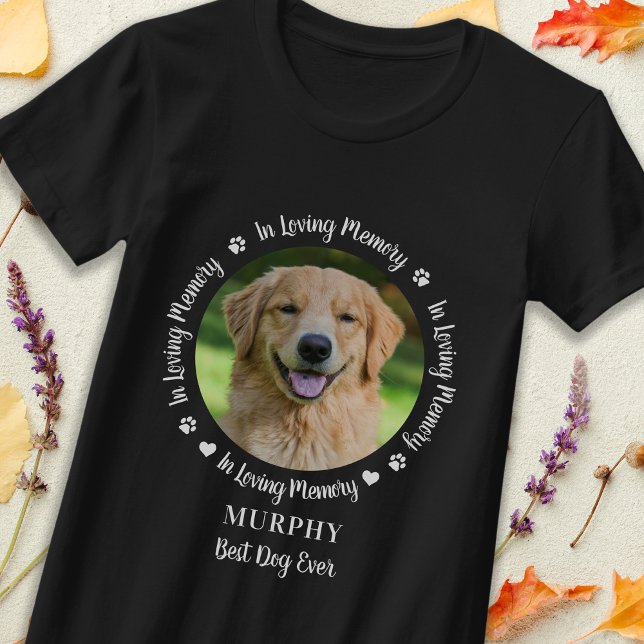 Personlig för  av minnesplatta i hund Memorial Lov T Shirt (Skapare uppladdad)