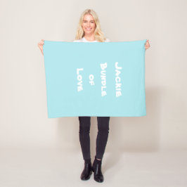 Personlig för Baby "Paket med Kärlek" Blue Fleecefilt