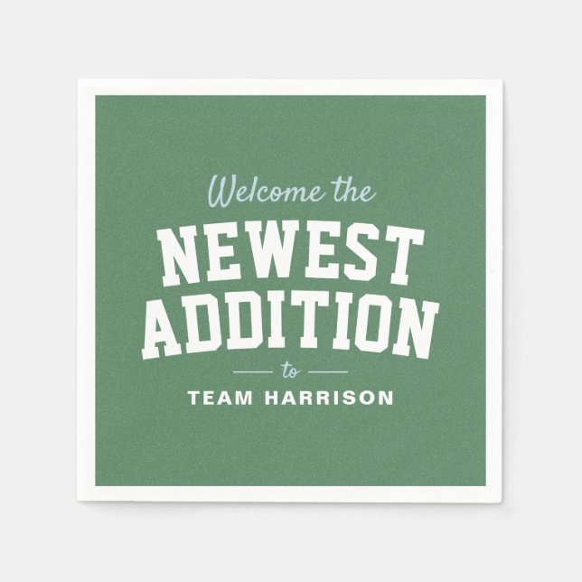 Personlig för babyduschblåskalig skugga pappersservett (Framsidan)