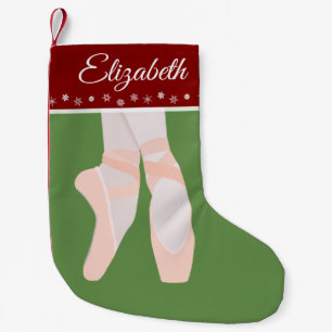 Personlig för Ballet Toe Shoes Liten Julstrumpa