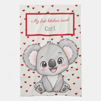 Personlig för barn, söt koala, Mitt första Kökshandduk