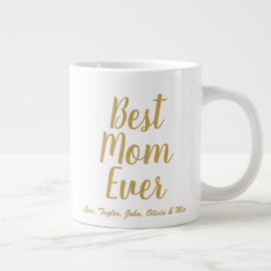 Personlig för bästa Mamma någonsin guld-anpassn Jumbo Mugg