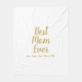 Personlig för bästa Mamma någonsin guld-anpassning Fleecefilt