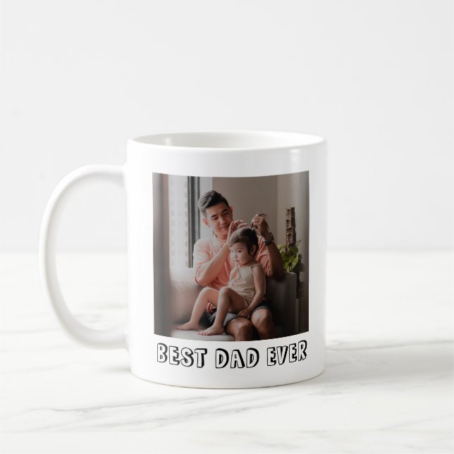 Personlig för bästa Pappa någonsin-Fullt-fotoAnpas Kaffemugg (Vänster)