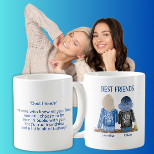 Personlig för bästa vänner kaffemugg
