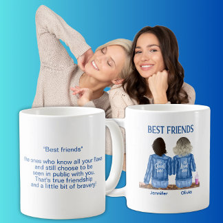 Personlig för bästa vänner kaffemugg