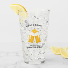 Personlig för Beer Drinker Pickleball Player Playe Glaskopp