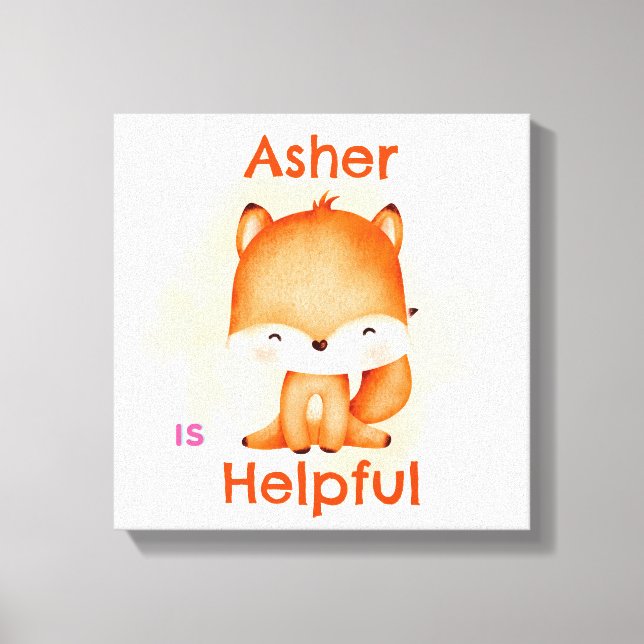 Personlig för bekräftelsemeddelande för barn - dek canvastryck (Framsida)