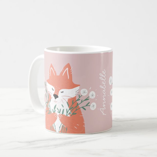 Personlig för bildåtergivning av fox-uppmjukande b kaffemugg (Framsida vänster)