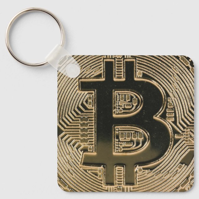 Personlig för Bitcoin QR-kod Nyckelring (Framsida)