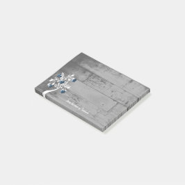 Personlig för blå Hearts Träd Post-it Block