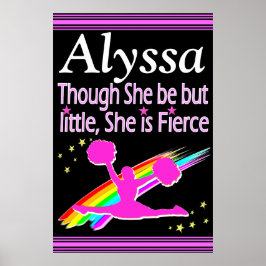 Personlig FÖR BLACK OCH ROSA FIERCE CHEER POSTER