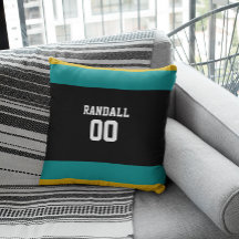 Personlig för Black, Teal & Guld Football Team