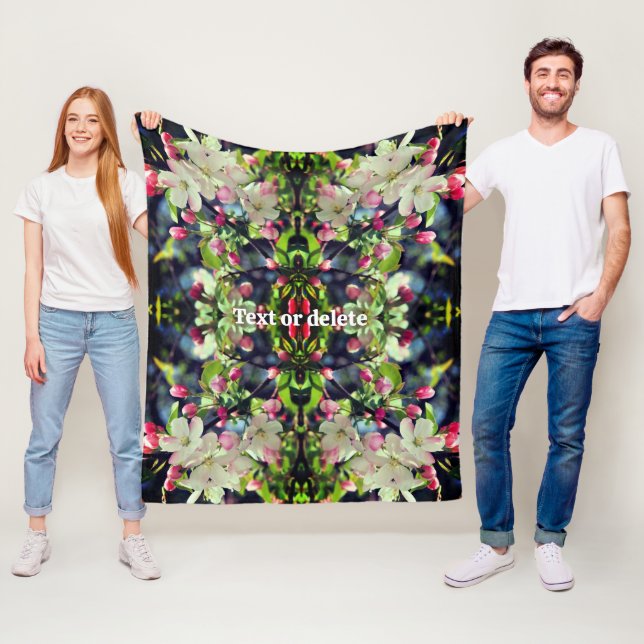 Personlig för Blommar av vår- för Abstrakt Fleecefilt (På plats)