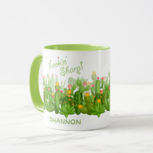 Personlig för blommar för Lookin vass ökenkak Mugg