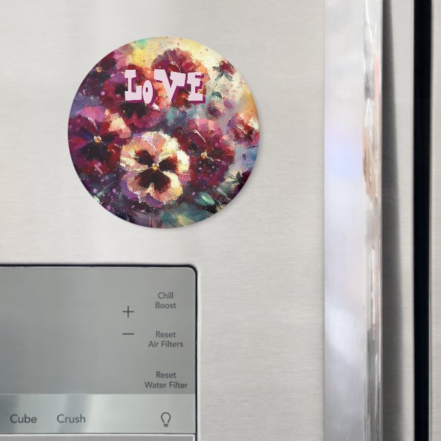 Personlig för Blommigt av den intressionistiska ma Magnet (In Situ (Fridge))