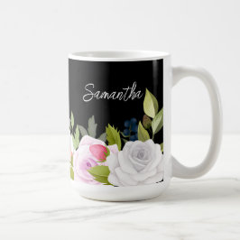 Personlig för Blommigt av elegant Kaffemugg