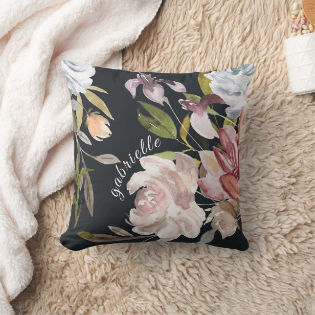 Personlig för Blommigt av elegant Kudde (Filt)