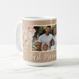 personlig för blommigt av elegant-orange,  mamma kaffemugg