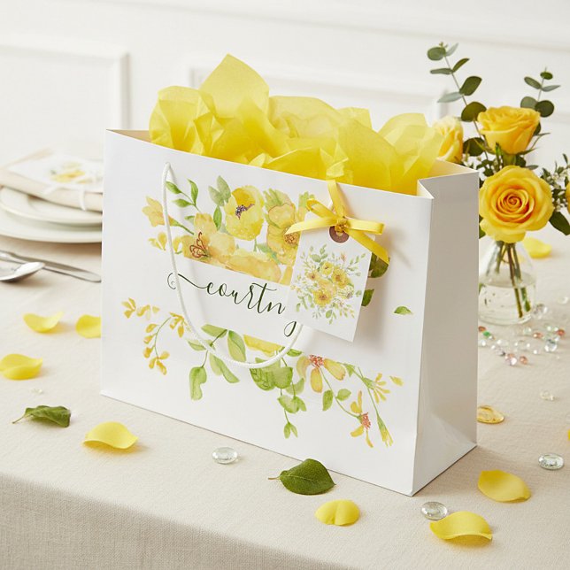 personlig för blommigt av gultens vattenfärg (Skapare uppladdad)