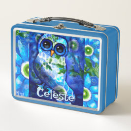 Personlig för Blommigt av vit Uggla-Grönt