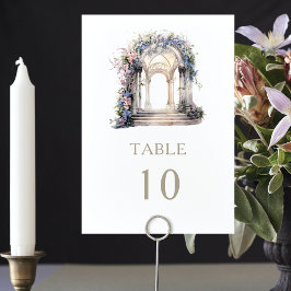 Personlig för Blommigt Bröllop med vattenfärg Bordsnummer