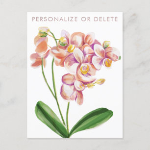  Personlig för Blommigt för Chic av vattenfärg för Vykort