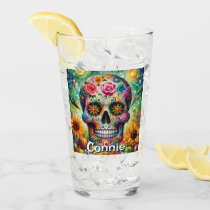 Personlig för Blommigten Day of the dead Glaskopp