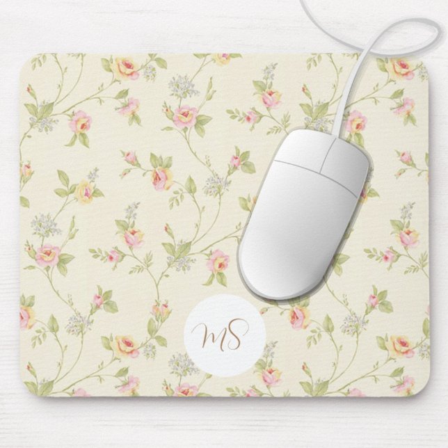 Personlig för Blommönster av elegant Vintage Musmatta (Skapare uppladdad)