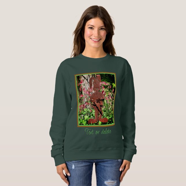 Personlig för Blomsterträdgård av Rusty-kanin T Shirt (Hel framsida)