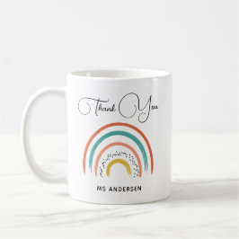 Personlig för Boho Rainbow Teacher-utvärdering Kaffemugg