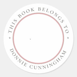 Personlig för bokning av fågelblomma i Bok Anpassn Runt Klistermärke