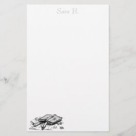 Personlig för bokolycksbrevpapper brevpapper