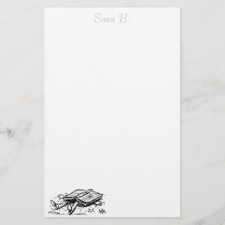 Personlig för bokolycksbrevpapper brevpapper