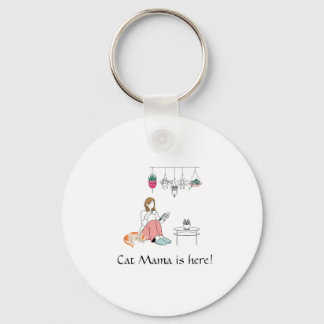 Personlig för botaniska flickor Line Art Nyckelring