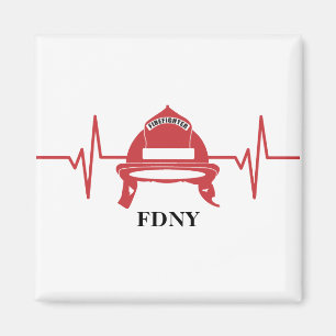 Personlig för brandsläckare Helmet Heartslag Magnet