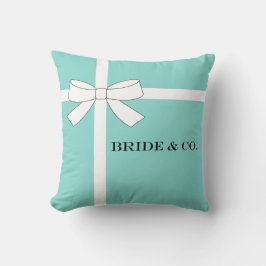 PERSONLIG för BRIDE Teal Blue-Möhippa Kudde