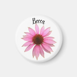 Personlig för Bright Lila Coneflower Magnet