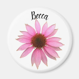 Personlig för Bright Lila Coneflower Magnet