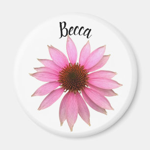 Personlig för Bright Lila Coneflower Magnet