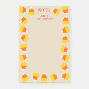 Personlig för candy corn post-it block