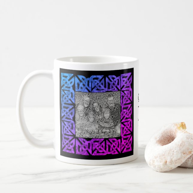 Personlig för Celtic Knobs Rainbow Kaffemugg (Med munk)