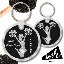 Personlig för Cheer Keychains Din text och Färg Nyckelring