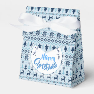 PERSONLIG för CHRISTMAS Blue Hjort mönster T Presentaskar